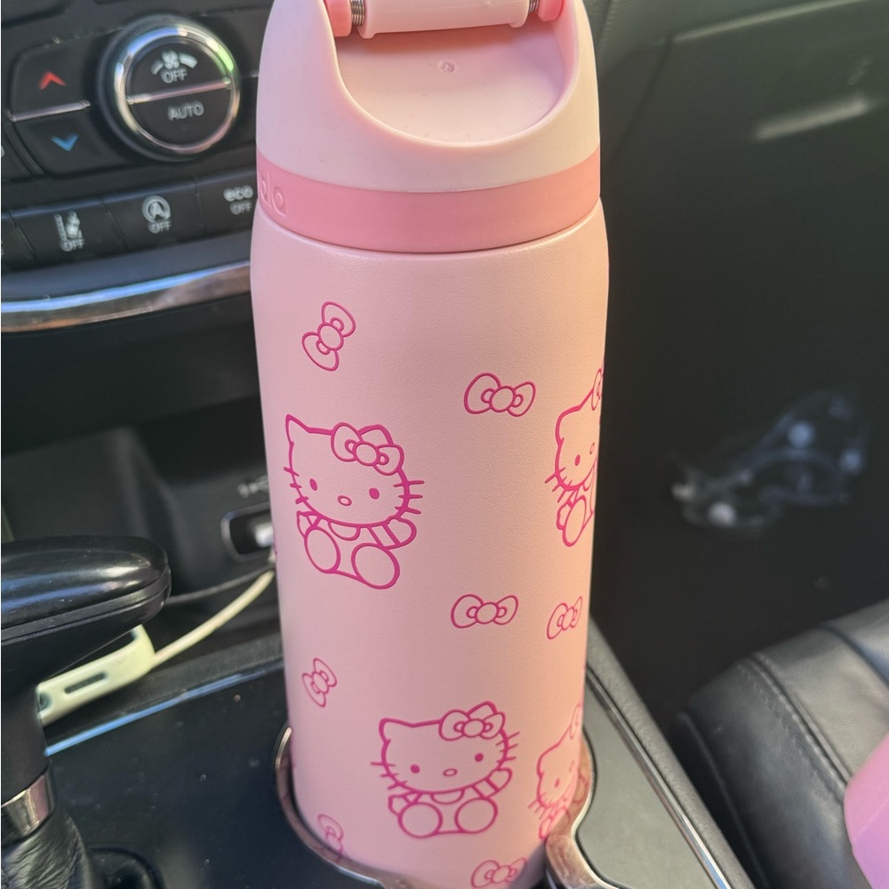 Hello Kitty Pink Stainless Kids Water Bottle - Cute Bow Design